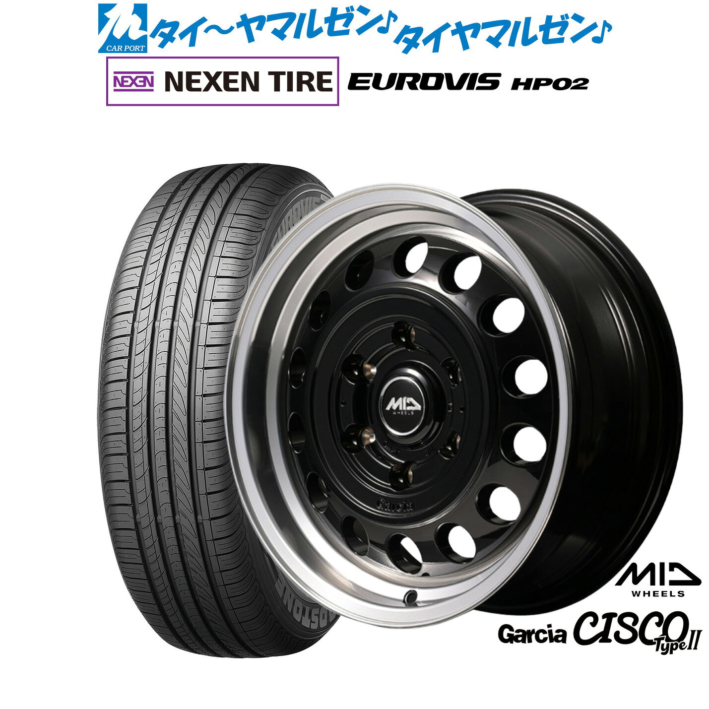 [マラソン期間]割引クーポン配布新品 サマータイヤ ホイール4本セットMID ホイールズ ガルシア シスコ Type216インチ 6.5JNEXEN ネクセン ロードストーン ユーロビズ HP02215/65R16