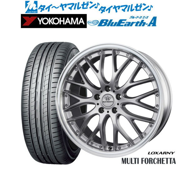 [5/1]ストアポイント5倍！新品 サマータイヤ ホイール4本セットBADX ロクサーニ マルチフォルケッタ18インチ 7.0Jヨコハマ BluEarth ブルーアース A (AE50)235/55R18