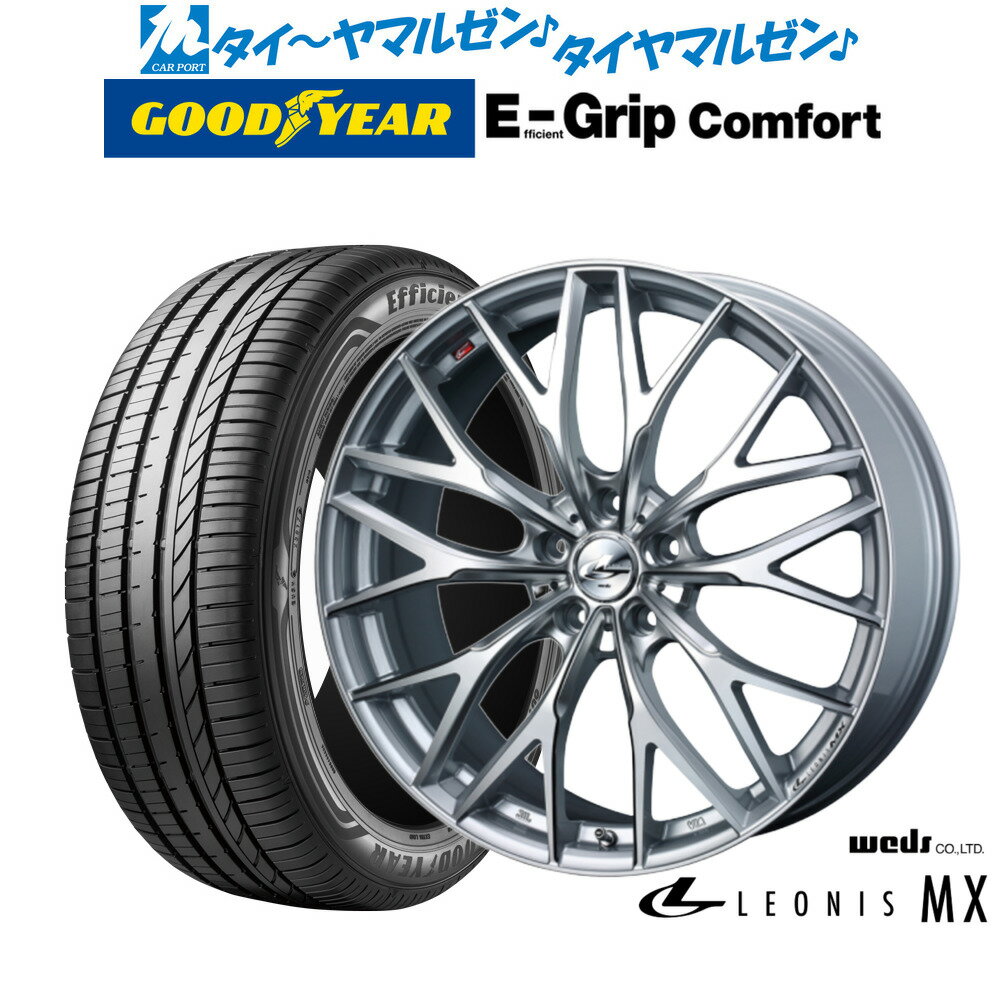 [6/22〜26]割引クーポン配布新品 サマータイヤ ホイール4本セットウェッズ レオニス MX18インチ 7.0Jグッドイヤー エフィシエント グリップ コンフォート215/40R18