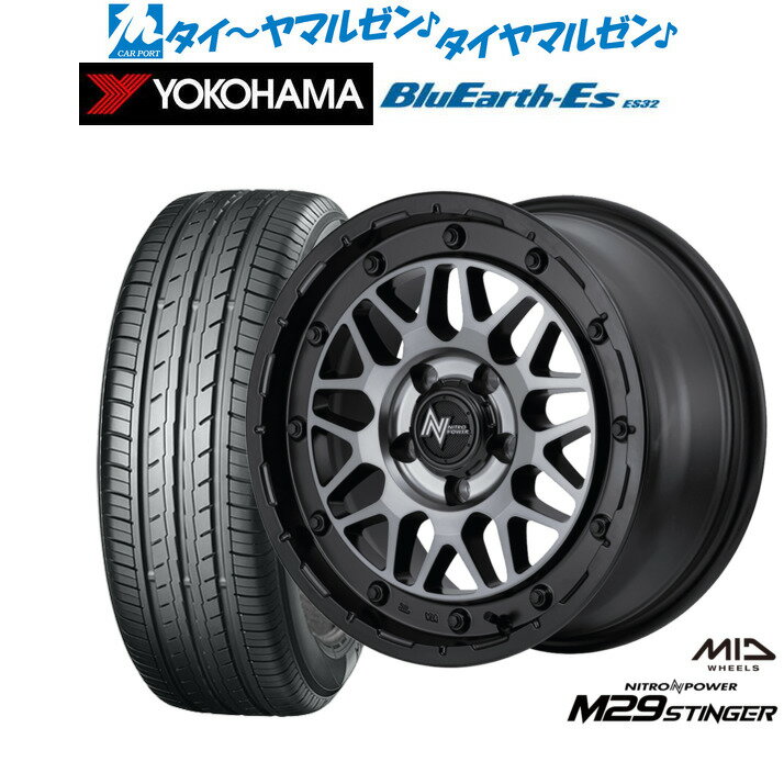 新品 サマータイヤ ホイール4本セットMID ナイトロパワー M29 スティンガー16インチ 6.0Jヨコハマ BluEarth-ES ブルーアースイーエス ES32205/55R16