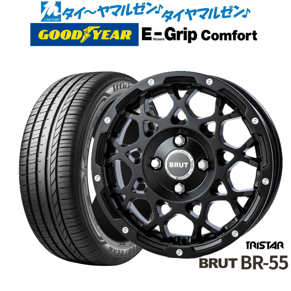 [6/18]最大100%ポイントバック！要エントリー新品 サマータイヤ ホイール4本セットトライスター BRUT BR-5514インチ 5.0Jグッドイヤー エフィシエント グリップ コンフォート165/60R14