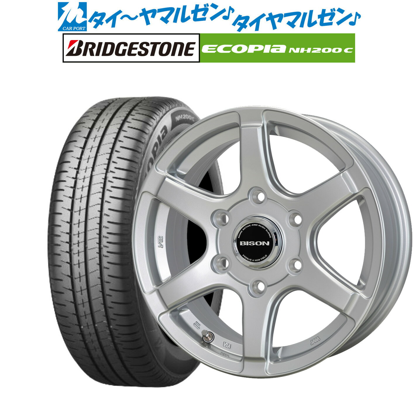 最大10万P当たる！大抽選開催中新品 サマータイヤ ホイール4本セットホットスタッフ バイソン BN-0414インチ 5.0Jブリヂストン ECOPIA エコピア NH200C175/65R14