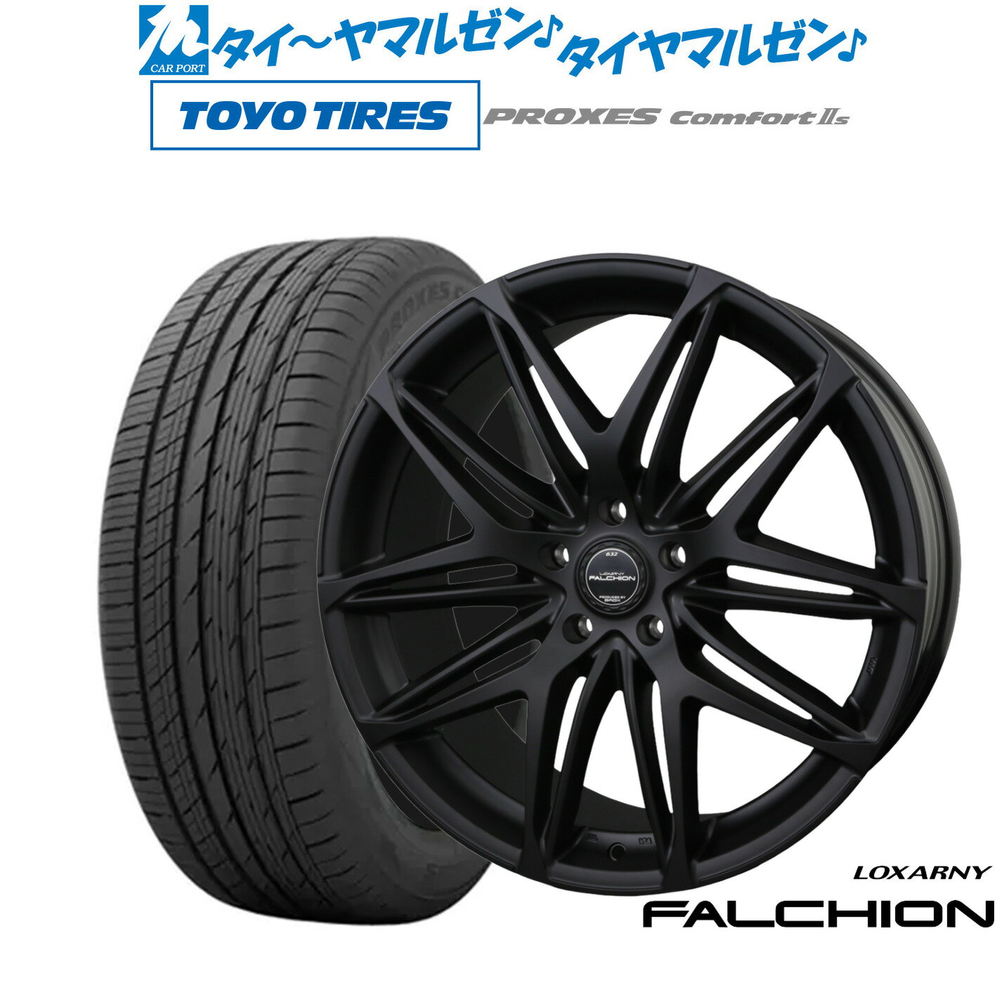 [大感謝祭]割引クーポン配布新品 サマータイヤ ホイール4本セットBADX ロクサーニ ファルシオン Black Edition19インチ 8.0Jトーヨータイヤ プロクセス PROXES Comfort 2s (コンフォート 2s)245/40R19