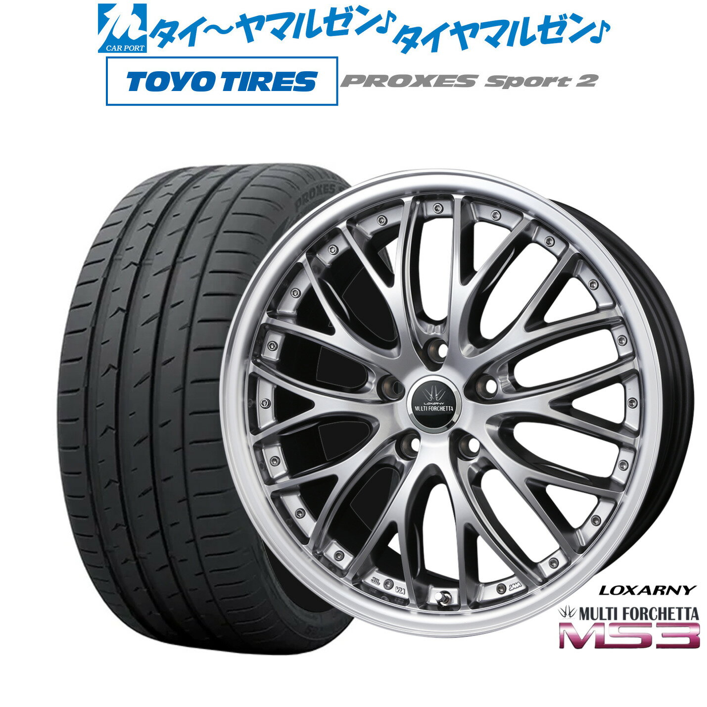 [6/18]最大100%ポイントバック！要エントリー新品 サマータイヤ ホイール4本セットBADX ロクサーニ マルチフォルケッタ MS319インチ 8.0Jトーヨータイヤ プロクセス PROXES スポーツ2 225/45R19