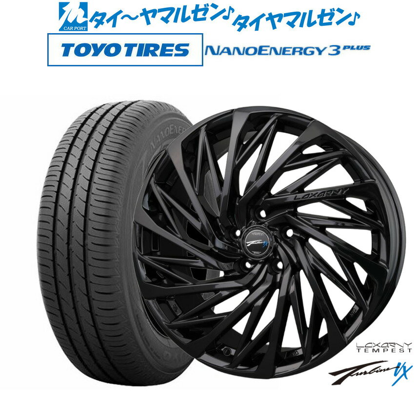 新品 サマータイヤ ホイール4本セットBADX ロクサーニ テンペストタービンVX Black Edition18インチ 7.5Jトーヨータイヤ NANOENERGY ナノエナジー 3プラス 225/40R18