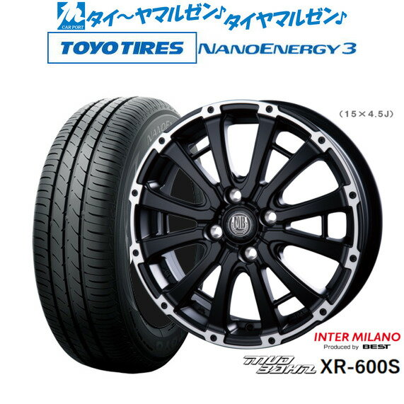 [6/22〜26]割引クーポン配布新品 サマータイヤ ホイール4本セットインターミラノ マッドバーン XR-600S14インチ 4.5Jトーヨータイヤ NANOENERGY ナノエナジー 3 165/55R14