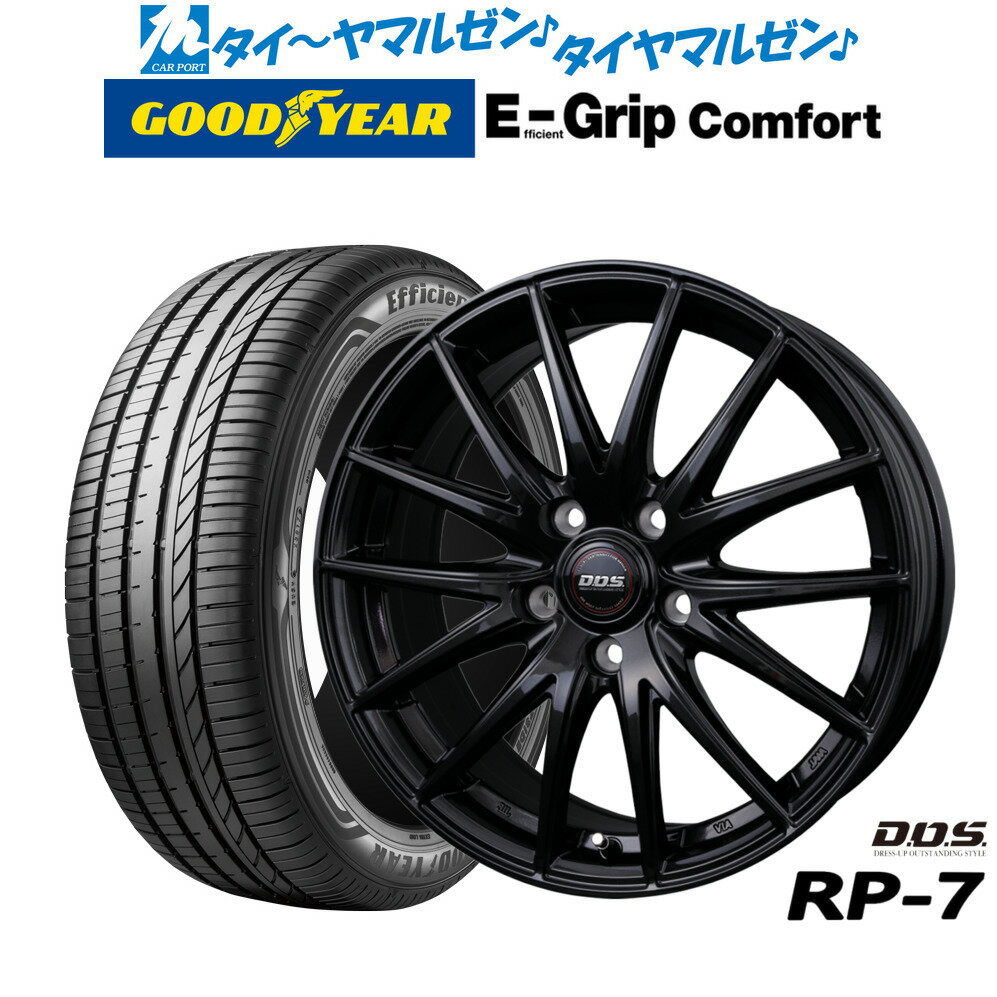 [6/22〜26]割引クーポン配布新品 サマータイヤ ホイール4本セットBADX D,O,S(DOS) RP-718インチ 7.5Jグッドイヤー エフィシエント グリップ コンフォート225/50R18