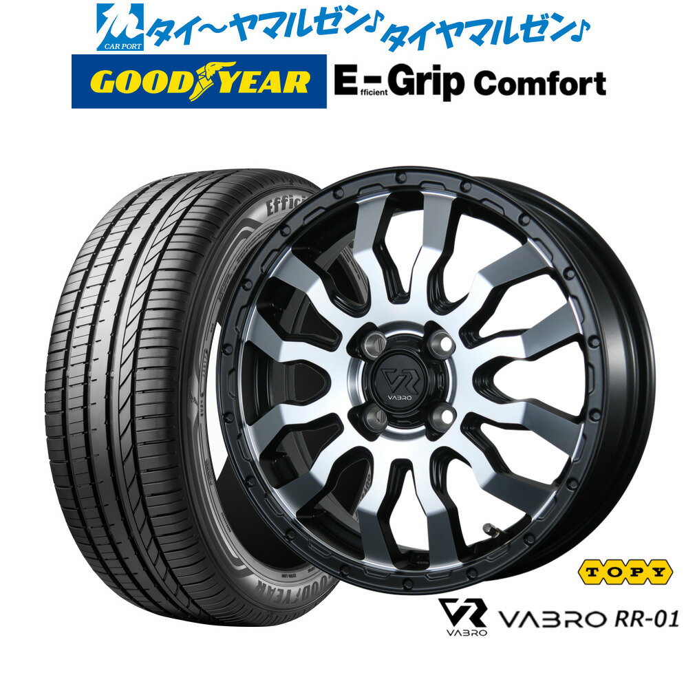 [6/15]割引クーポン配布新品 サマータイヤ ホイール4本セットトピー ヴァブロ RR-0114インチ 4.5Jグッドイヤー エフィシエント グリップ コンフォート155/65R14