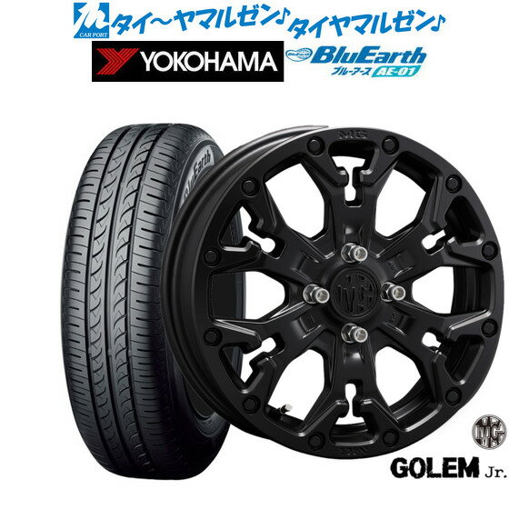 新品 サマータイヤ ホイール4本セットクリムソン MG ゴーレム Jr.14インチ 4.5Jヨコハマ BluEarth ブルーアース (AE-01)165/55R14