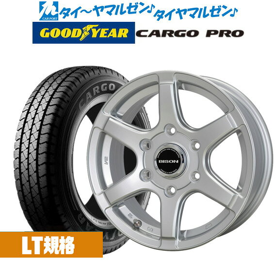 新品 サマータイヤ ホイール4本セットホットスタッフ バイソン BN-0415インチ 6.0Jグッドイヤー カーゴ プロ195/80R15