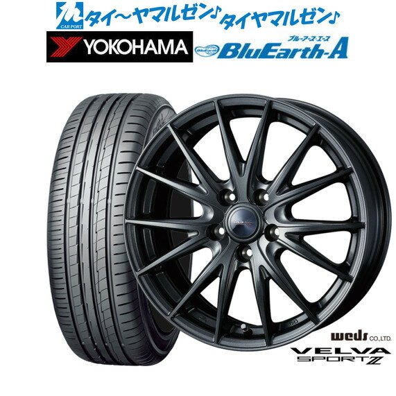 [5/9～15]割引クーポン配布新品 サマータイヤ ホイール4本セットウェッズ ヴェルヴァ SPORT2 (スポルト2)19インチ 7.5Jヨコハマ BluEarth ブルーアース A (AE50)215/35R19