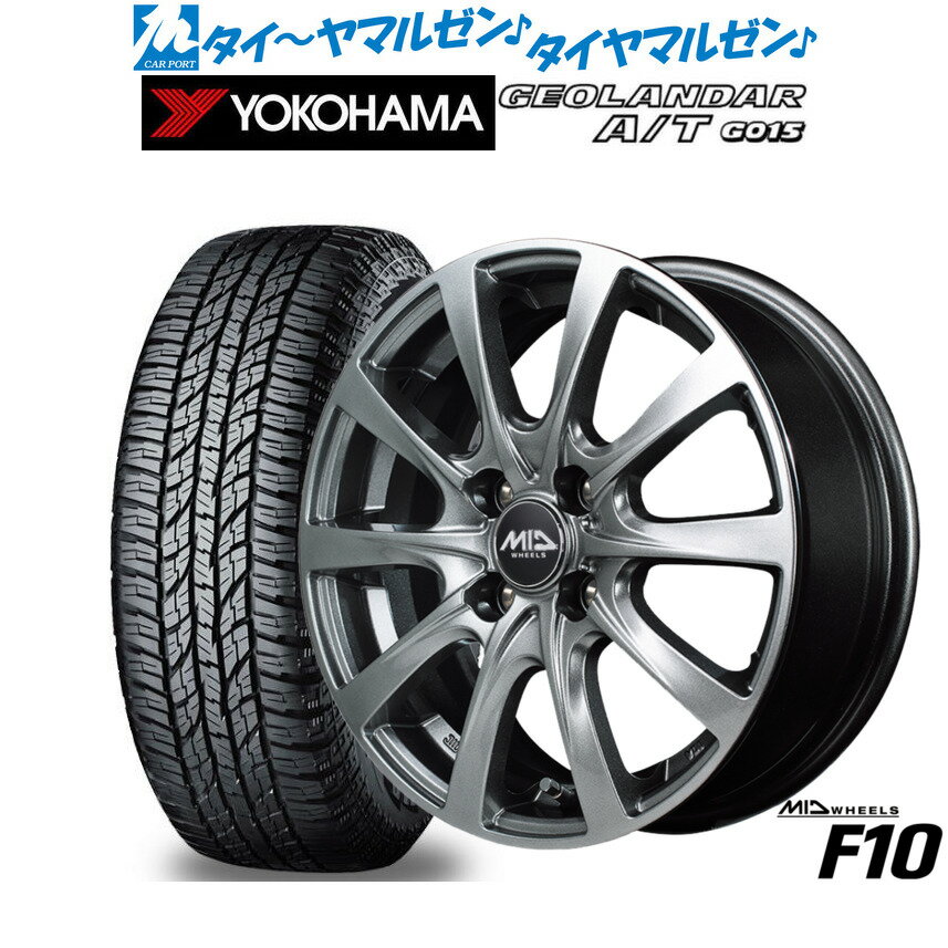 新品 オフロードタイヤ ホイール4本セットMID ホイールズ F1015インチ 5.5Jヨコハマ GEOLANDAR ジオランダー AT(G015)165/60R15