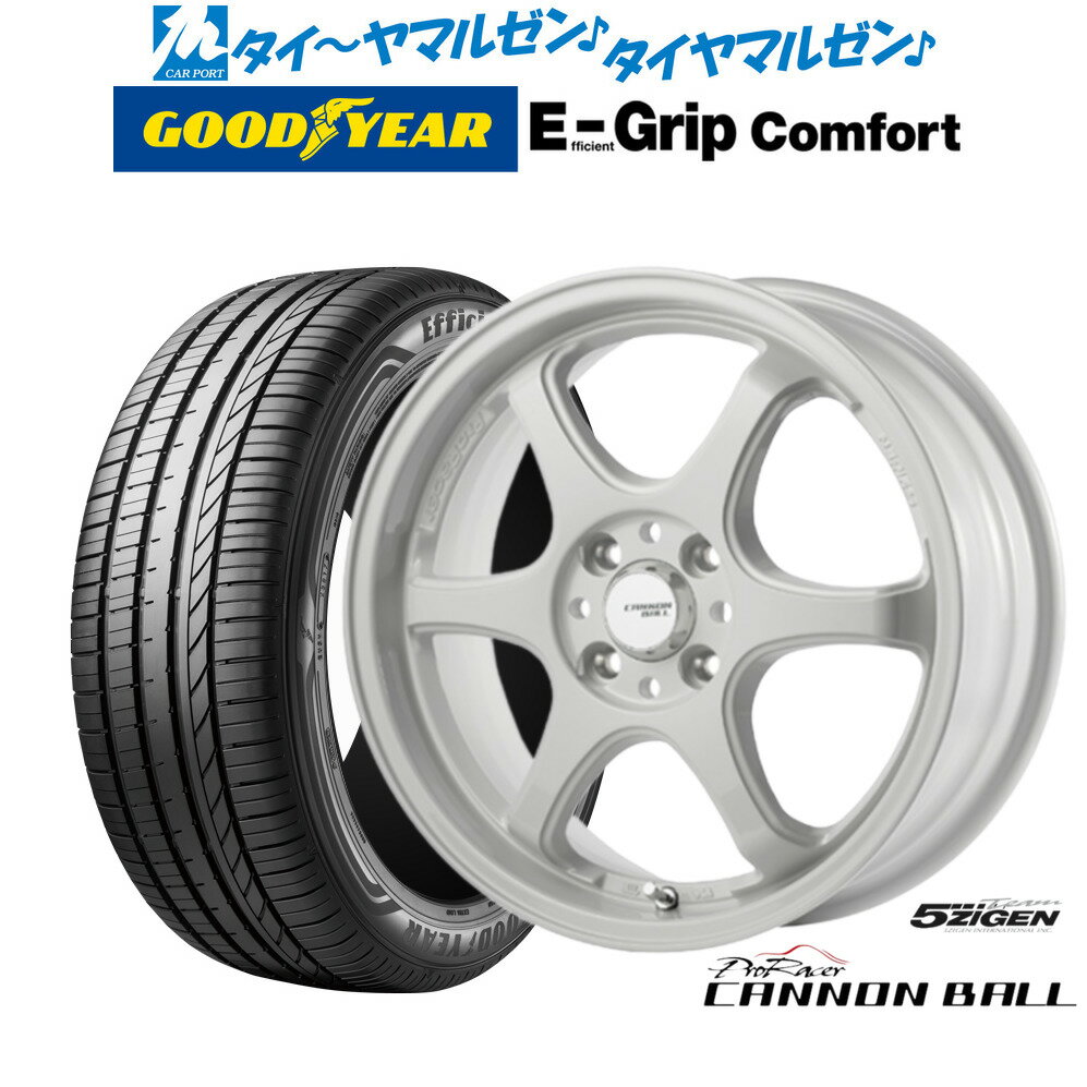 [6/22〜26]割引クーポン配布新品 サマータイヤ ホイール4本セット5ZIGEN ゴジゲン プロレーサー キャノンボール16インチ 6.5Jグッドイヤー エフィシエント グリップ コンフォート195/45R16