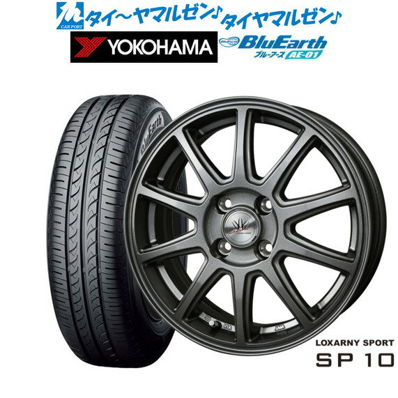 [6/15]割引クーポン配布新品 サマータイヤ ホイール4本セットBADX ロクサーニスポーツ SP1013インチ 4.0Jヨコハマ BluEarth ブルーアース (AE-01)165/65R13