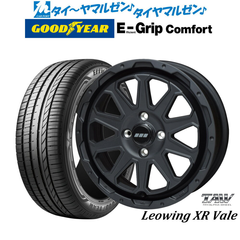 [6/22〜26]割引クーポン配布新品 サマータイヤ ホイール4本セットトライアルファ レオウイング クロスヴェイル15インチ 5.0Jグッドイヤー エフィシエント グリップ コンフォート165/55R15