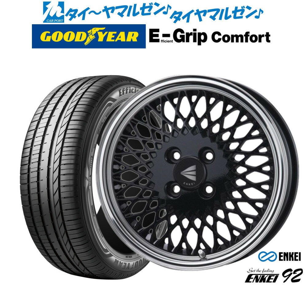 [6/15]割引クーポン配布新品 サマータイヤ ホイール4本セットエンケイ 92 16インチ 6.5Jグッドイヤー エフィシエント グリップ コンフォート195/50R16