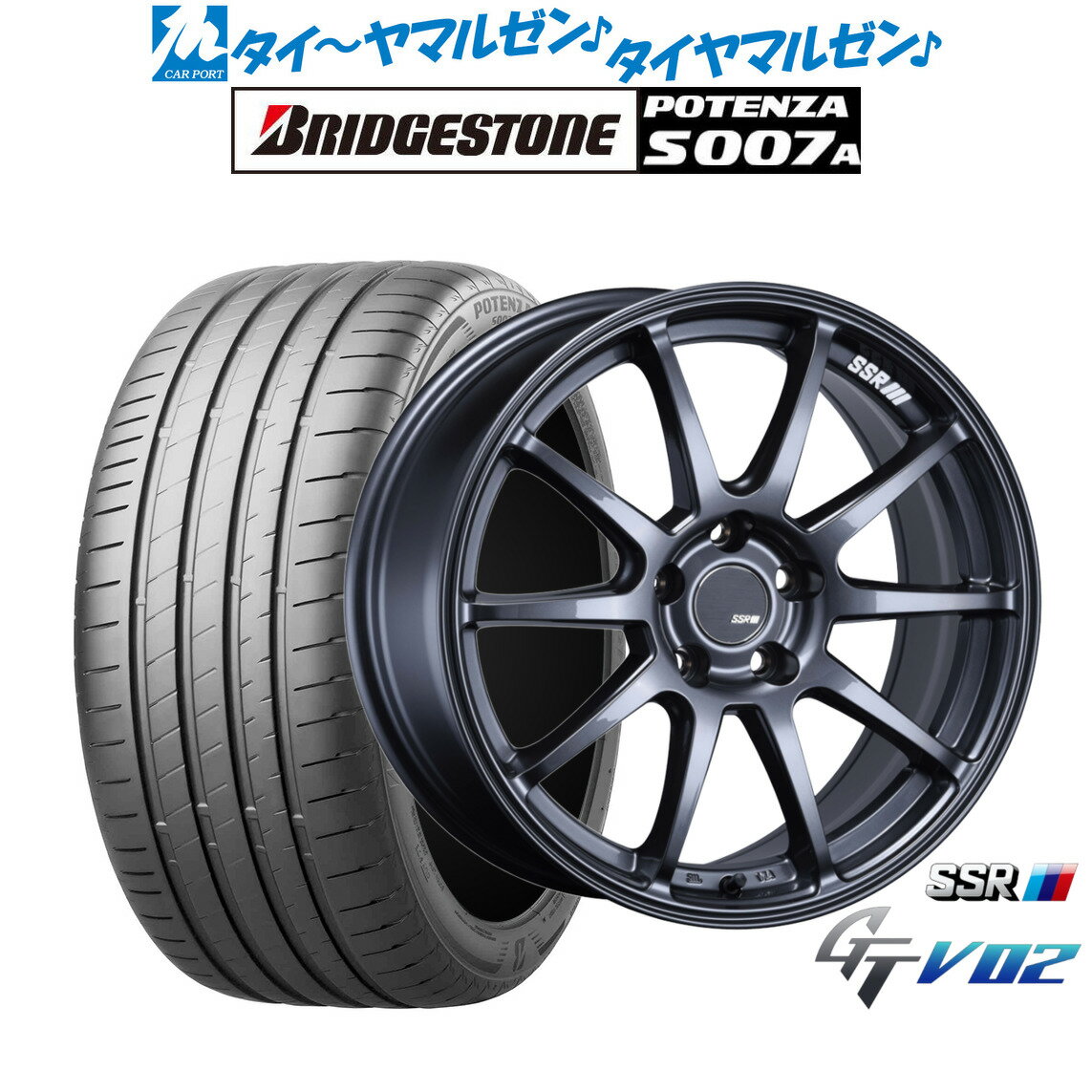 新品 サマータイヤ ホイール4本セットタナベ SSR GT V0217インチ 7.0Jブリヂストン POTENZA ポテンザ S007A215/50R17