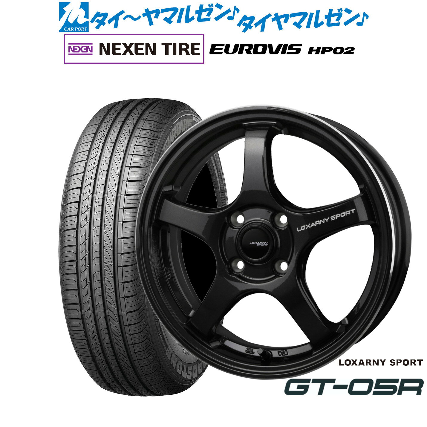 新品 サマータイヤ ホイール4本セットBADX ロクサーニスポーツ GT-05R14インチ 4.5JNEXEN ネクセン ロードストーン ユーロビズ HP02155/65R14