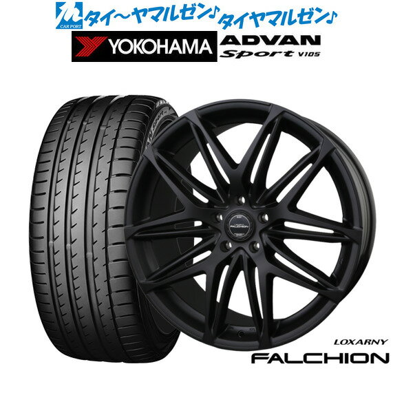 新品 サマータイヤ ホイール4本セットBADX ロクサーニ ファルシオン Black Edition18インチ 7.5Jヨコハマ ADVAN アドバン Sport (V105)235/50R18