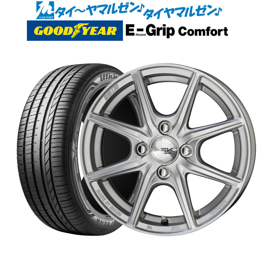 [6/22〜26]割引クーポン配布新品 サマータイヤ ホイール4本セットKYOHO ザイン EK14インチ 4.5Jグッドイヤー エフィシエント グリップ コンフォート155/55R14