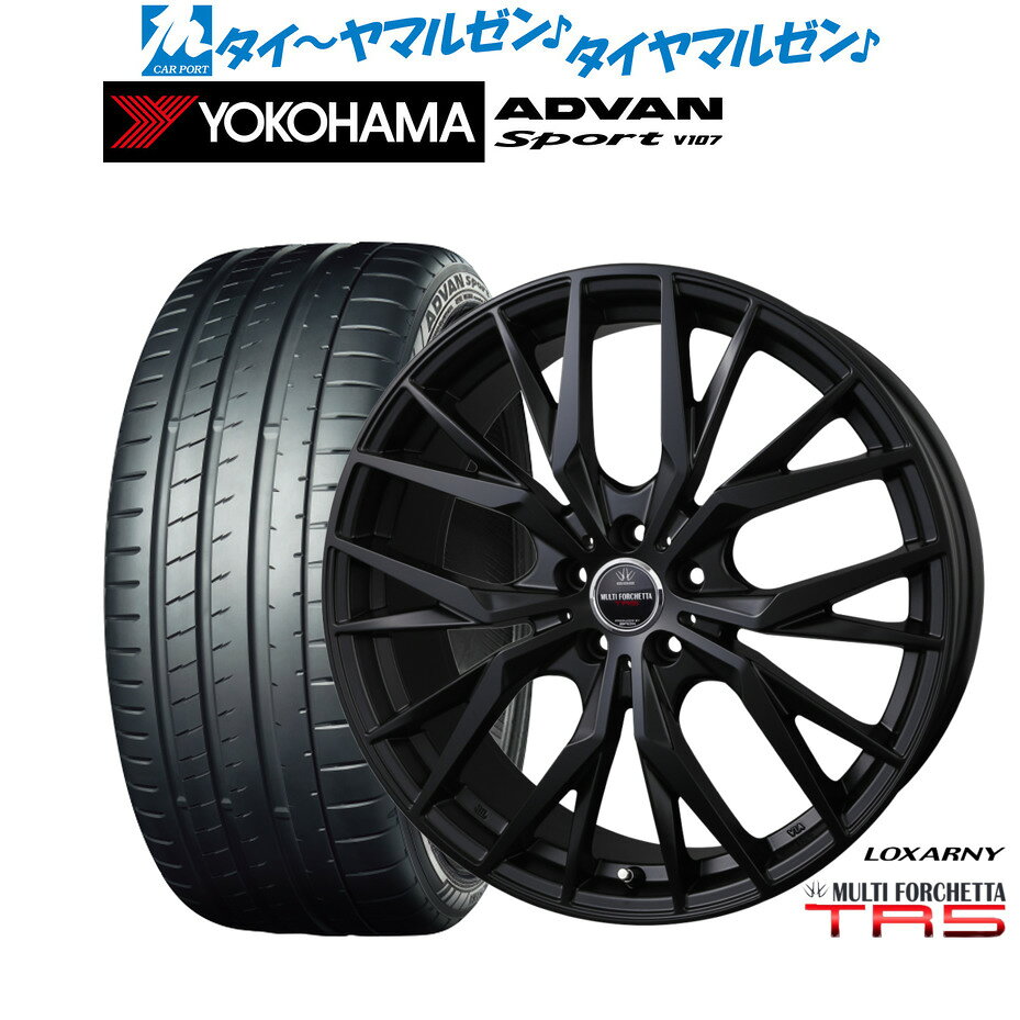 [マラソン期間]割引クーポン配布新品 サマータイヤ ホイール4本セットBADX ロクサーニ マルチフォルケッタ TR5 Black Edition19インチ 7.5Jヨコハマ ADVAN アドバン Sport (V107)225/40R19