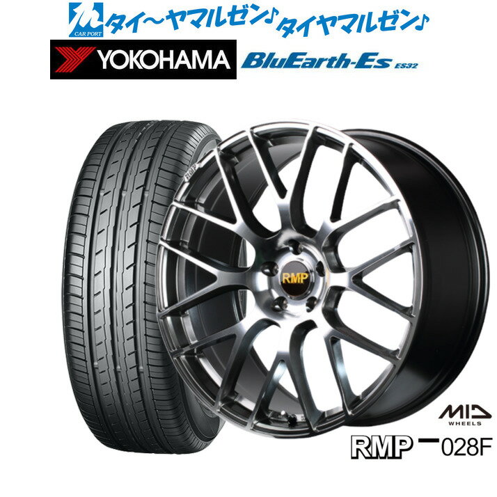 [18日]割引クーポン配布新品 サマータイヤ ホイール4本セットMID RMP 028F18インチ 8.0Jヨコハマ BluEarth-ES ブルーアースイーエス ES32215/40R18