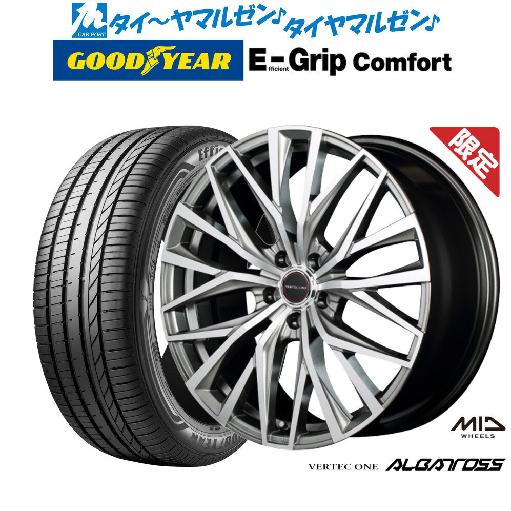 [6/18]最大100%ポイントバック！要エントリー【数量限定】新品 サマータイヤ ホイール4本セットMID ヴァーテック ワン アルバトロス18インチ 7.0Jグッドイヤー エフィシエント グリップ コンフォート215/50R18