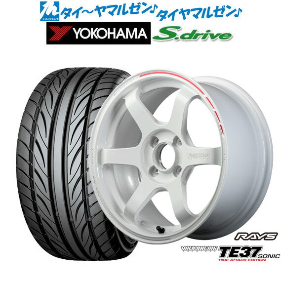 [BF期間]割引クーポン配布新品 サマータイヤ ホイール4本セットレイズ ボルクレーシング TE37 SONIC(ソニック) TIME ATTACK EDITION16インチ 5.5Jヨコハマ DNA S.drive ドライブ (ES03/ES03N)165/40R16