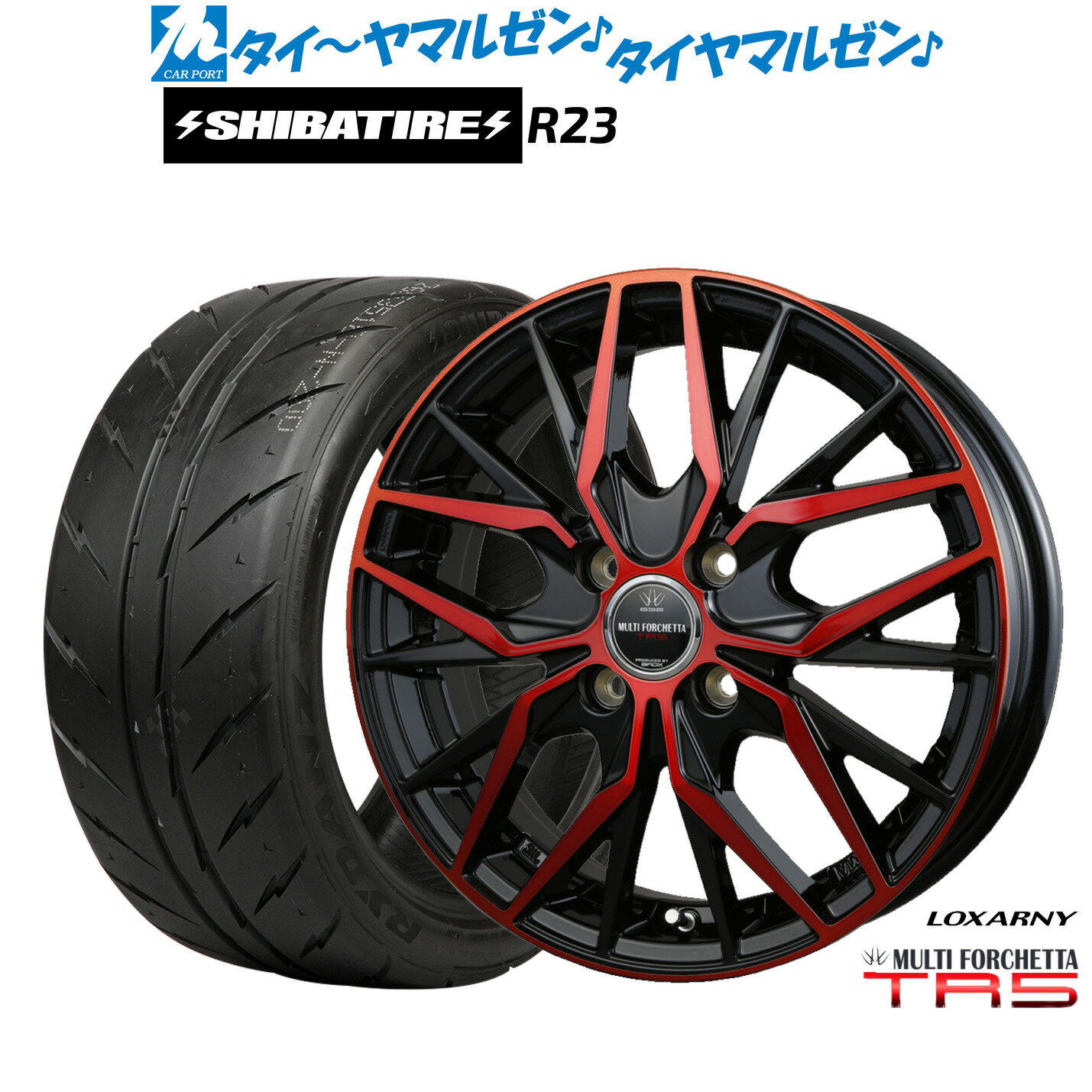 [マラソン期間]P最大42倍&クーポン配布新品 サマータイヤ ホイール4本セットBADX ロクサーニ マルチフォルケッタ TR515インチ 4.5JSHIBATIRE シバタイヤ 300 (R23)165/55R15