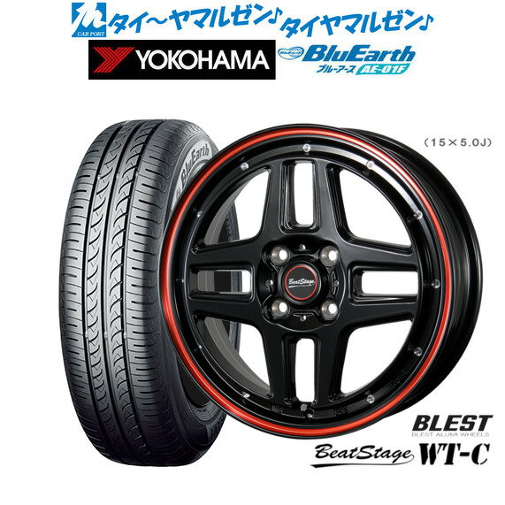 [5/1]ストアポイント5倍！新品 サマータイヤ ホイール4本セットニューレイトン ビートステージ WT-C14インチ 4.5Jヨコハマ BluEarth ブルーアース (AE-01F)165/70R14