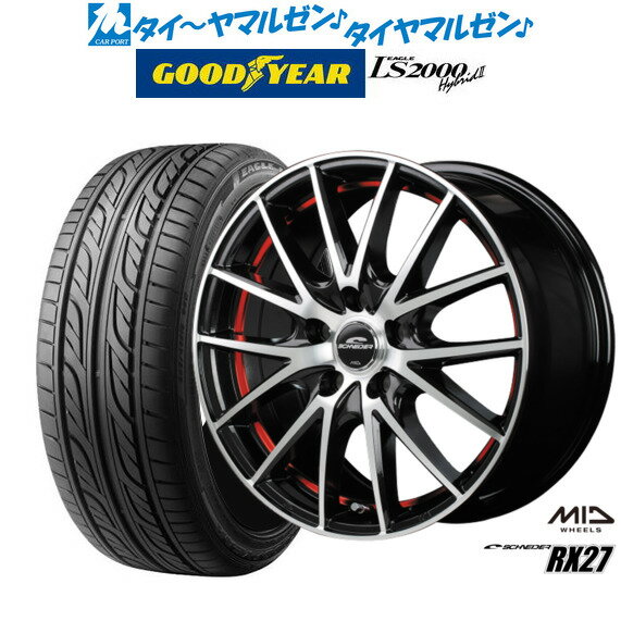 [6/22〜26]割引クーポン配布新品 サマータイヤ ホイール4本セットMID シュナイダー RX2716インチ 6.5Jグッドイヤー イーグル LS2000 ハイブリッド2(HB2)205/55R16