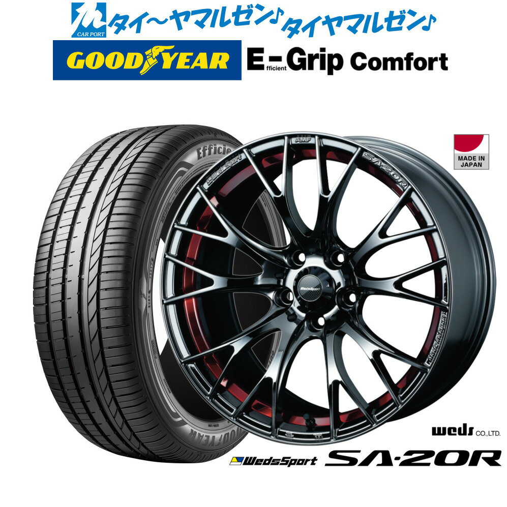 [SS期間]割引クーポン配布新品 サマータイヤ ホイール4本セットウェッズ ウェッズスポーツ SA-20R18インチ 7.5Jグッドイヤー エフィシエント グリップ コンフォート215/40R18