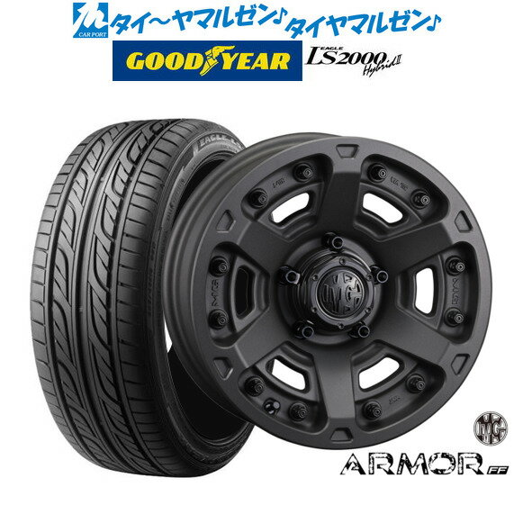 新品 サマータイヤ ホイール4本セットクリムソン MG アーマー FF18インチ 8.0Jグッドイヤー イーグル LS2000 ハイブリッド2(HB2)215/40R18