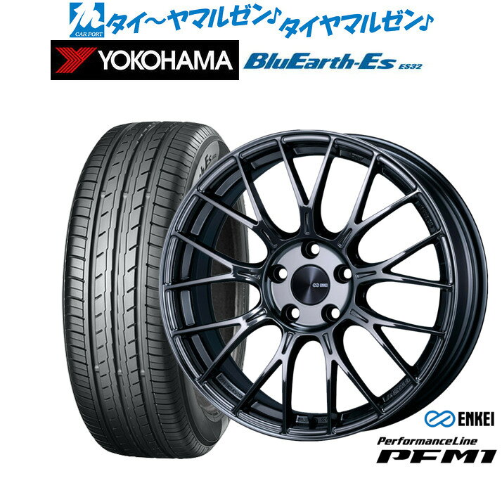[マラソン期間]割引クーポン配布新品 サマータイヤ ホイール4本セットエンケイ PFM118インチ 7.5Jヨコハマ BluEarth-ES ブルーアースイーエス ES32215/40R18