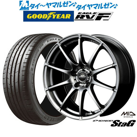 [6/15]割引クーポン配布新品 サマータイヤ ホイール4本セットMID シュナイダー スタッグ18インチ 7.0Jグッドイヤー イーグル RV-F(RVF)215/50R18