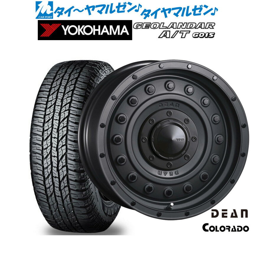 [12/1]ストアポイント5倍！新品 オフロードタイヤ ホイール4本セットクリムソン ディーン コロラド15インチ 4.5Jヨコハマ GEOLANDAR ジオランダー AT(G015)165/55R15