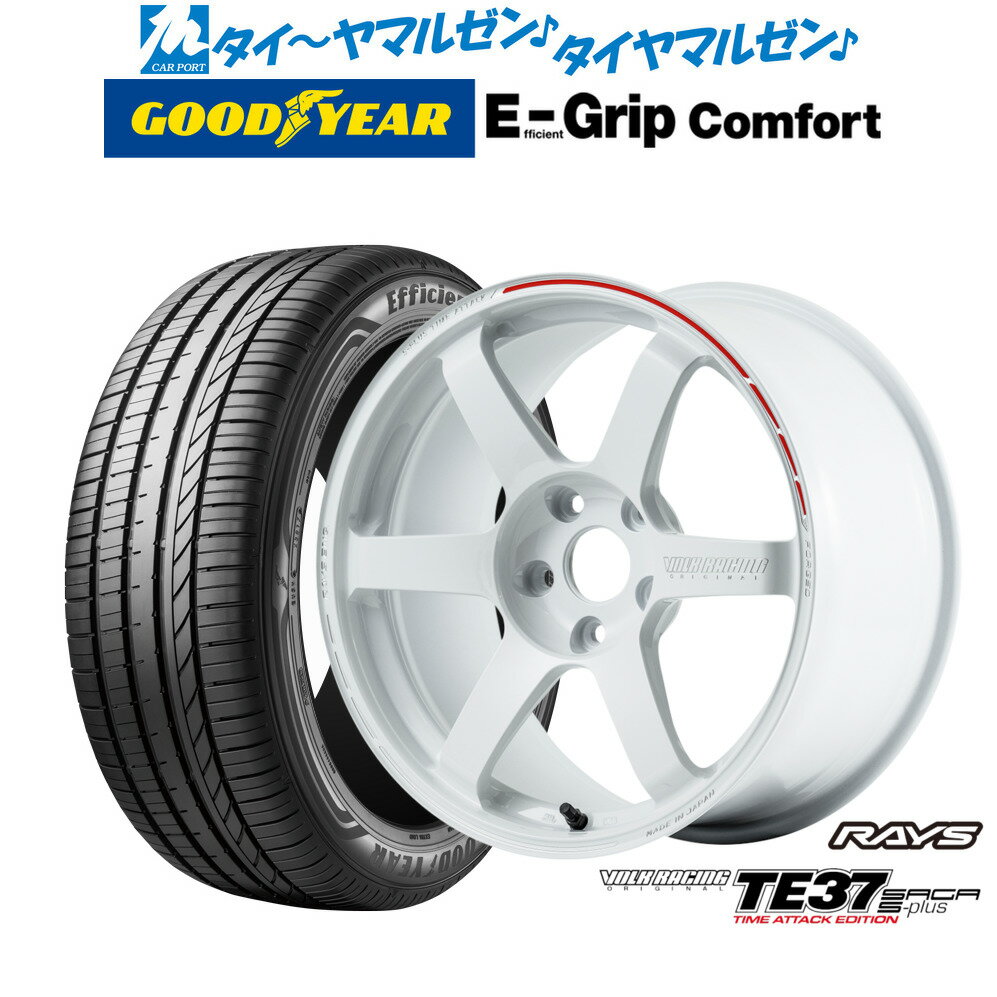 [6/18]最大100%ポイントバック！要エントリー新品 サマータイヤ ホイール4本セットレイズ ボルクレーシング TE37 サーガ S-plus TIME ATTACK EDITION18インチ 8.0Jグッドイヤー エフィシエント グリップ コンフォート215/40R18