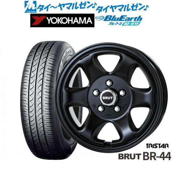 [SS限定]P最大44倍&クーポン配布新品 サマータイヤ ホイール4本セットトライスター BRUT BR-4416インチ 6.5Jヨコハマ BluEarth ブルー..