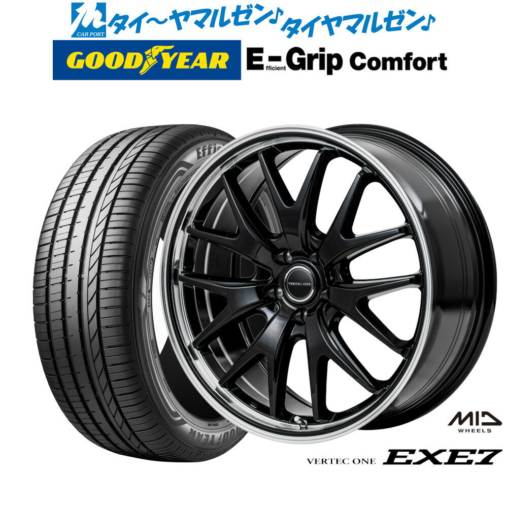 [6/22〜26]割引クーポン配布新品 サマータイヤ ホイール4本セットMID ヴァーテック ワン EXE718インチ 7.0Jグッドイヤー エフィシエント グリップ コンフォート215/40R18