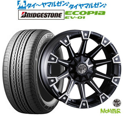 新品 サマータイヤ ホイール4本セットクリムソン MG モンスター17インチ 7.0Jブリヂストン ECOPIA エコピア EV-01215/50R17