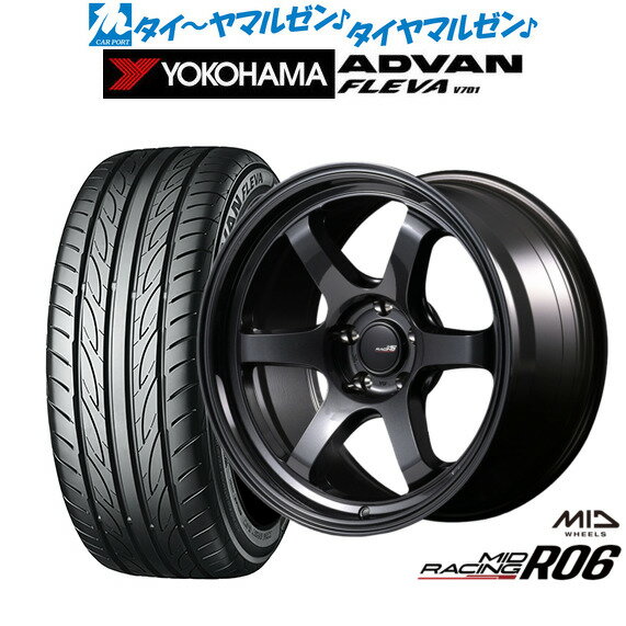 新品 サマータイヤ ホイール4本セットMID レーシング R0618インチ 7.5Jヨコハマ ADVAN アドバン フレバ V701215/35R18