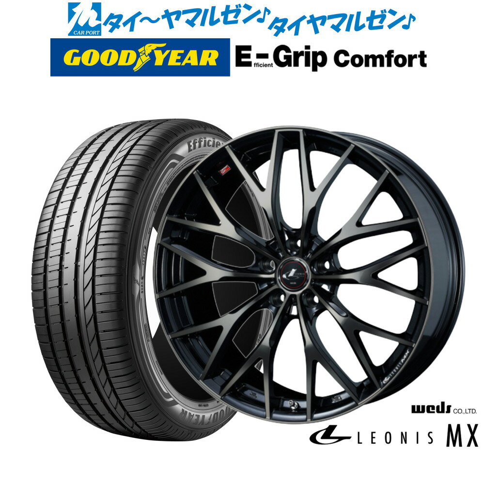[6/22〜26]割引クーポン配布新品 サマータイヤ ホイール4本セットウェッズ レオニス MX19インチ 8.0Jグッドイヤー エフィシエント グリップ コンフォート235/40R19