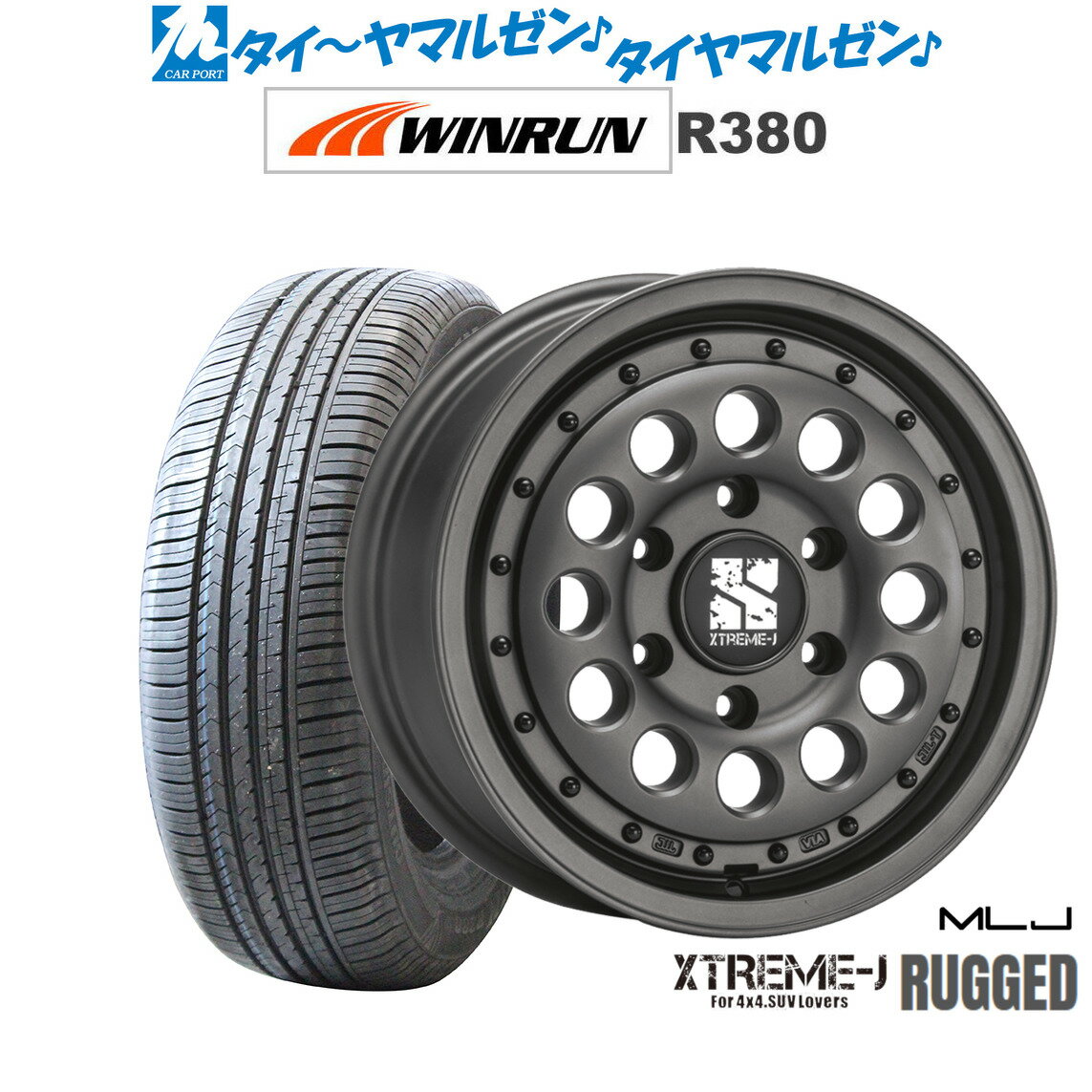 [マラソン期間]P最大42倍&クーポン配布新品 サマータイヤ ホイール4本セットMLJ エクストリーム ラギッド16インチ 6.5JWINRUN ウインラン R380215/65R16