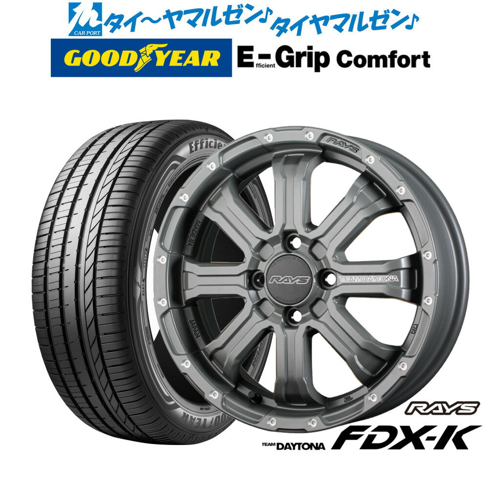 [6/22〜26]割引クーポン配布新品 サマータイヤ ホイール4本セットレイズ チームデイトナ FDX-K COLLECTION(アースカラー)15インチ 5.0Jグッドイヤー エフィシエント グリップ コンフォート165/50R15