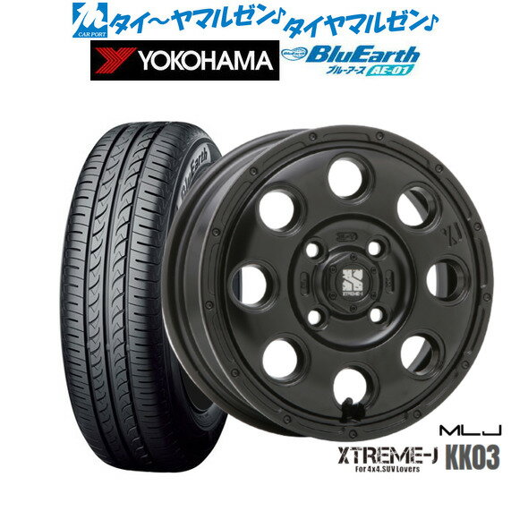 [6/18]最大100%ポイントバック！要エントリー新品 サマータイヤ ホイール4本セットMLJ エクストリーム KK0313インチ 4.0Jヨコハマ BluEarth ブルーアース (AE-01)155/65R13