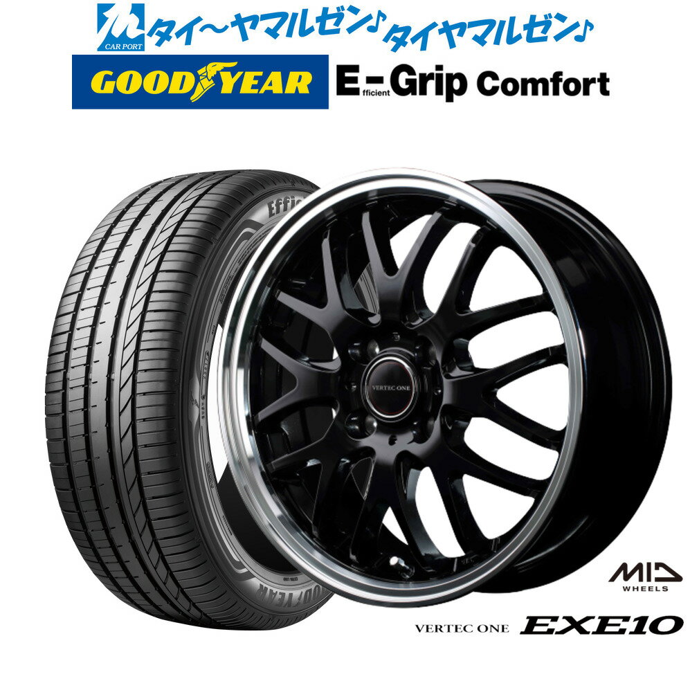 [6/22〜26]割引クーポン配布新品 サマータイヤ ホイール4本セットMID ヴァーテック ワン EXE1014インチ 4.5Jグッドイヤー エフィシエント グリップ コンフォート165/55R14