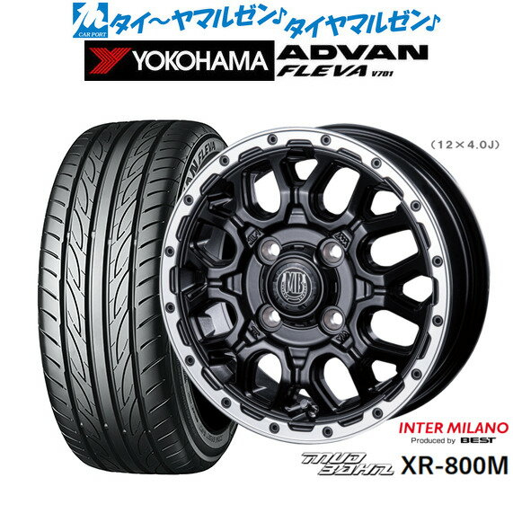 [6/15]割引クーポン配布新品 サマータイヤ ホイール4本セットインターミラノ マッドバーン XR-800M15インチ 4.5Jヨコハマ ADVAN アドバン フレバ V701165/50R15