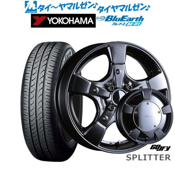 新品 サマータイヤ ホイール4本セットクリムソン グーフィー スプリッター15インチ 6.0Jヨコハマ BluEarth ブルーアース (AE-01)185/55R15
