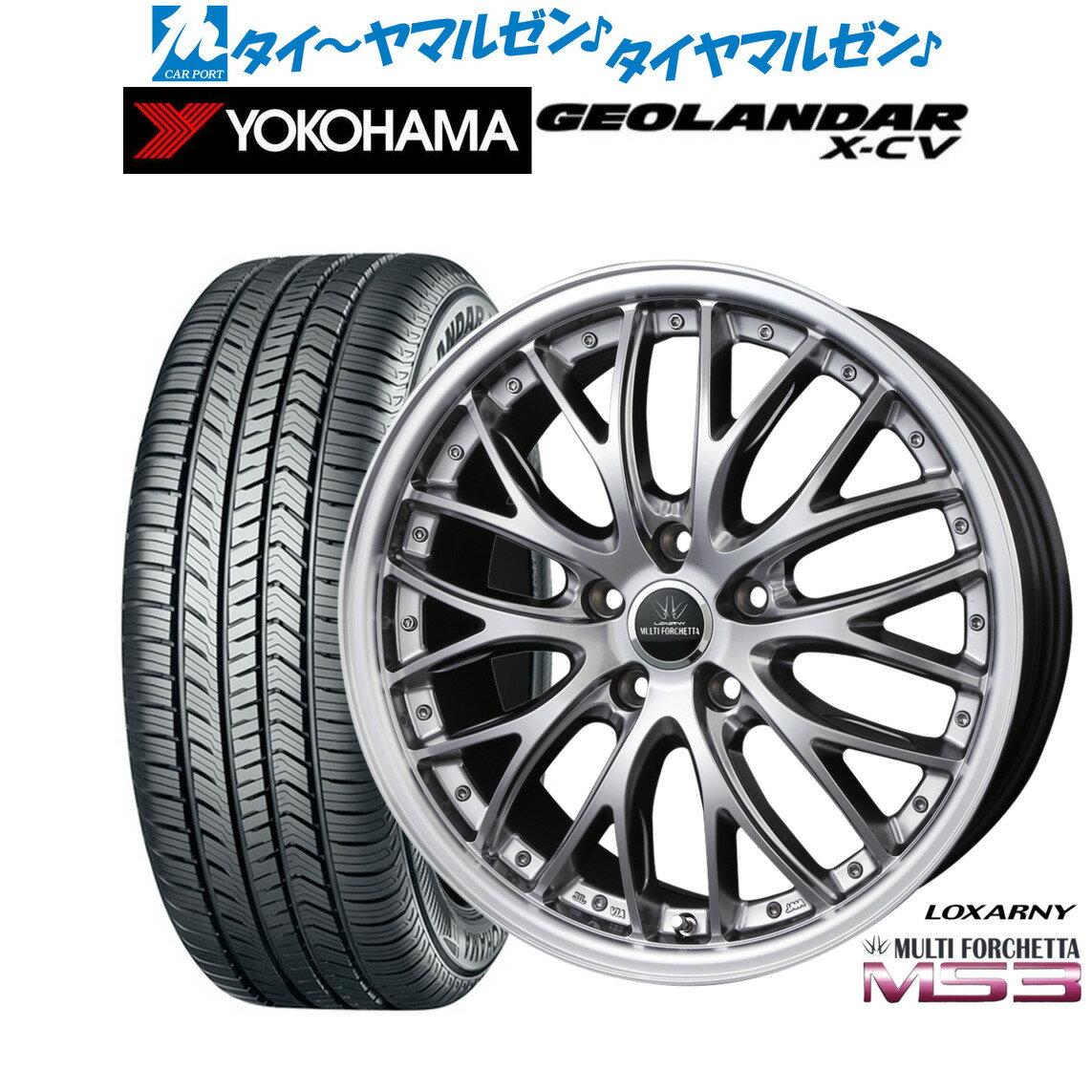 新品 サマータイヤ ホイール4本セットBADX ロクサーニ マルチフォルケッタ MS320インチ 8.5Jヨコハマ GEOLANDAR ジオランダー X-CV (G057)255/45R20