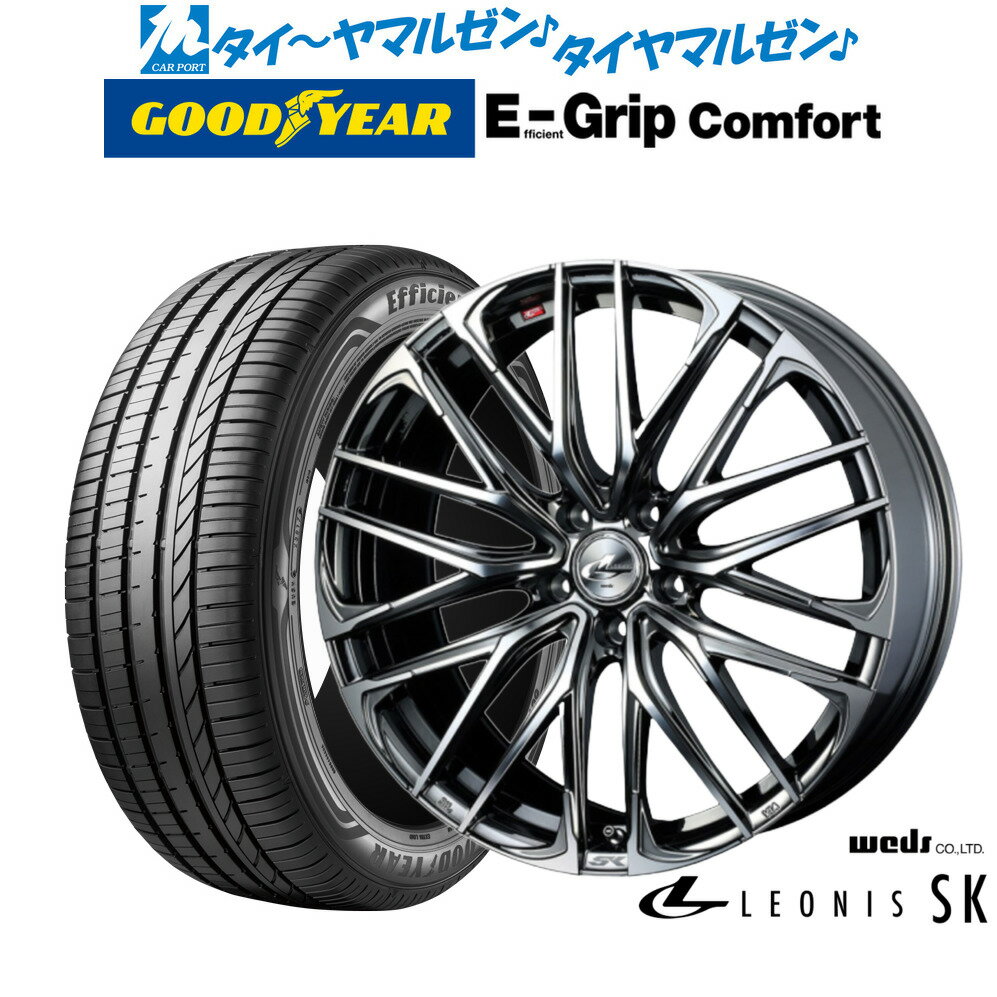 [6/22〜26]割引クーポン配布新品 サマータイヤ ホイール4本セットウェッズ レオニス SK19インチ 8.0Jグッドイヤー エフィシエント グリップ コンフォート215/35R19